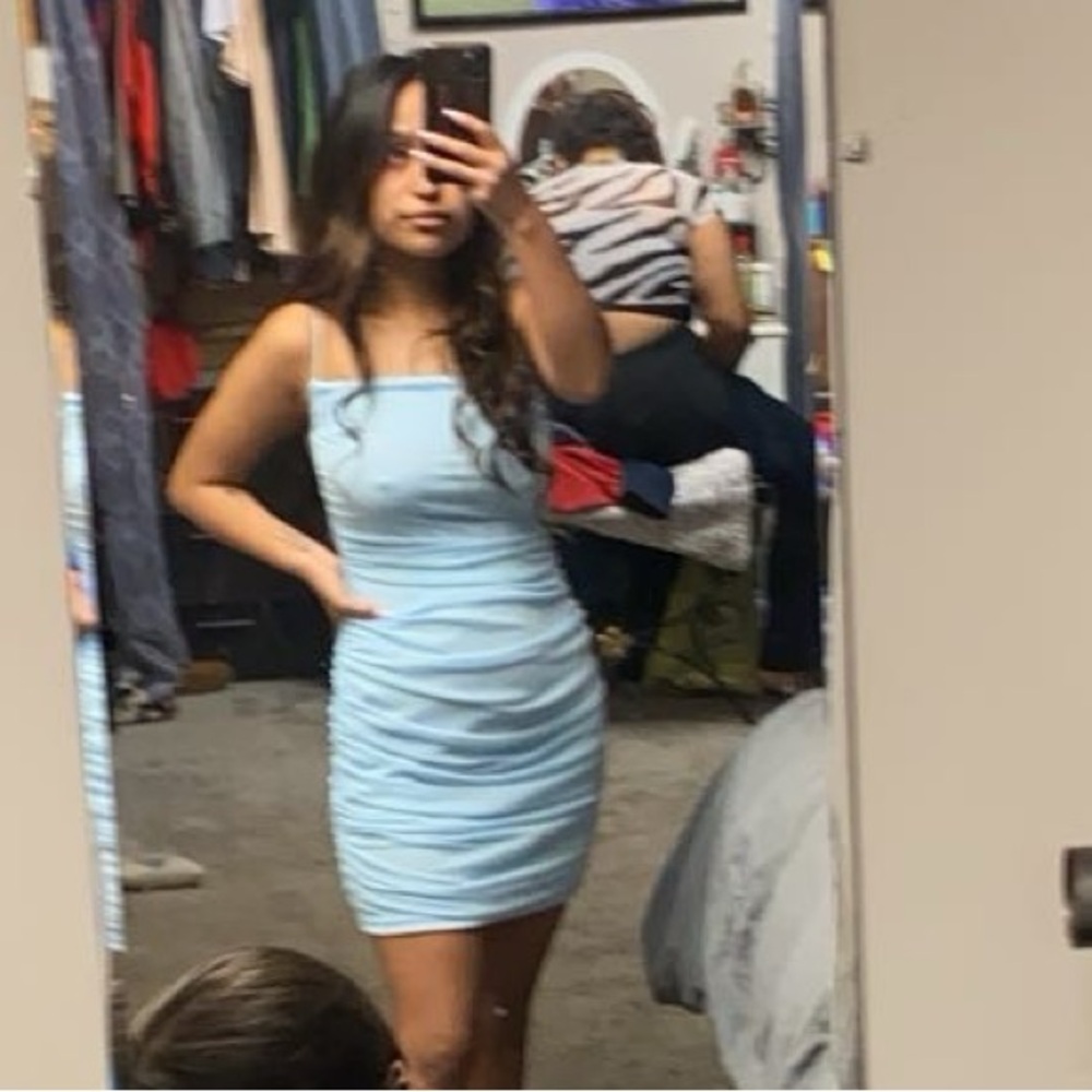 Baby blue dress
